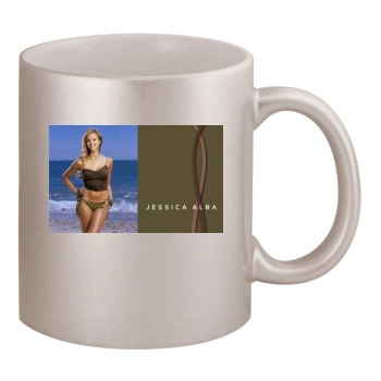 Jessica Alba 11oz Metallic Silver Mug