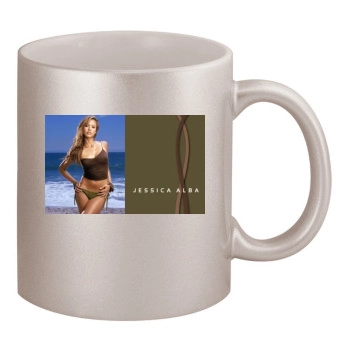 Jessica Alba 11oz Metallic Silver Mug