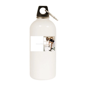 Jessica Alba White Water Bottle With Carabiner