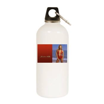 Jessica Alba White Water Bottle With Carabiner