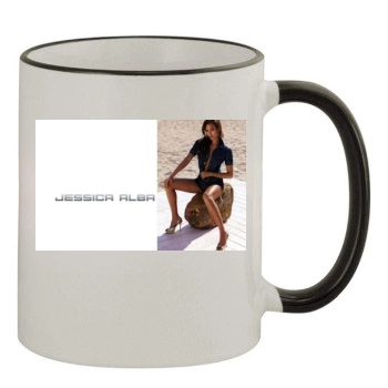 Jessica Alba 11oz Colored Rim & Handle Mug