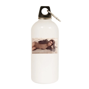 Jessica Alba White Water Bottle With Carabiner