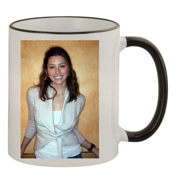 Jessica Biel 11oz Colored Rim & Handle Mug