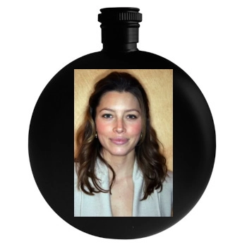 Jessica Biel Round Flask