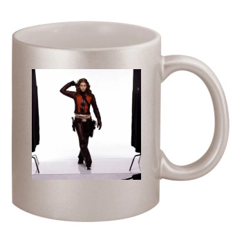 Jessica Biel 11oz Metallic Silver Mug