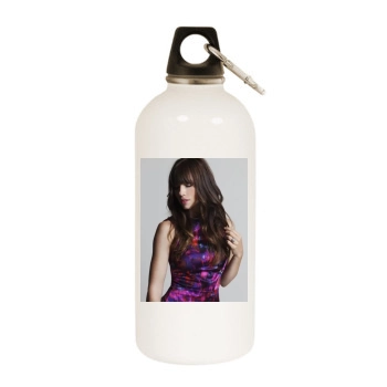 Jessica Biel White Water Bottle With Carabiner