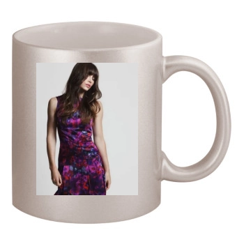 Jessica Biel 11oz Metallic Silver Mug