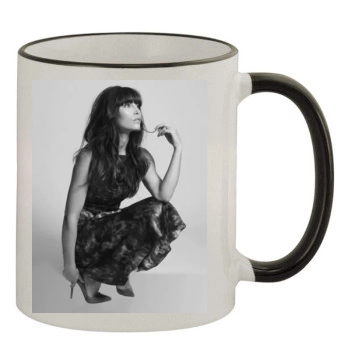 Jessica Biel 11oz Colored Rim & Handle Mug