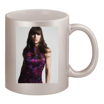 Jessica Biel 11oz Metallic Silver Mug