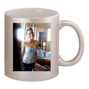 Jessica Biel 11oz Metallic Silver Mug