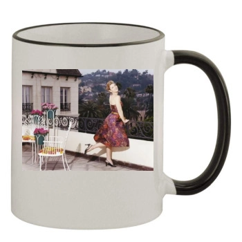 Jessica Biel 11oz Colored Rim & Handle Mug