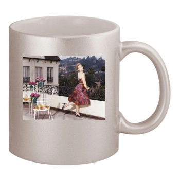 Jessica Biel 11oz Metallic Silver Mug