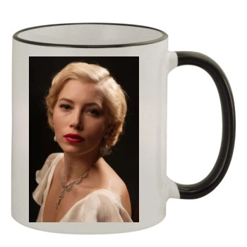 Jessica Biel 11oz Colored Rim & Handle Mug