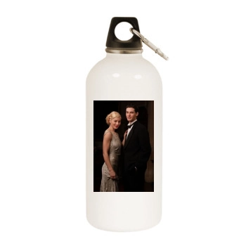 Jessica Biel White Water Bottle With Carabiner