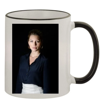 Jessica Biel 11oz Colored Rim & Handle Mug