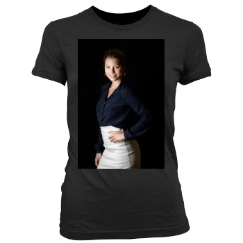 Jessica Biel Women's Junior Cut Crewneck T-Shirt