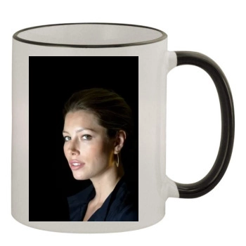 Jessica Biel 11oz Colored Rim & Handle Mug