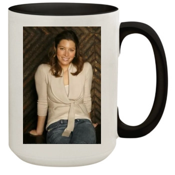 Jessica Biel 15oz Colored Inner & Handle Mug