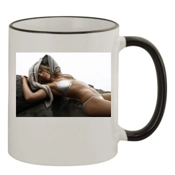 Jessica Biel 11oz Colored Rim & Handle Mug