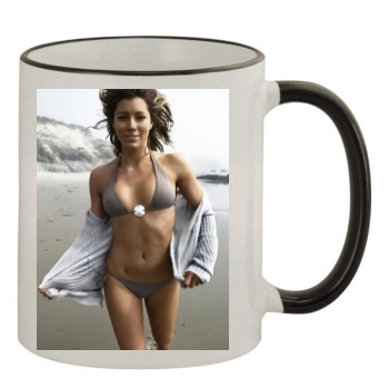 Jessica Biel 11oz Colored Rim & Handle Mug