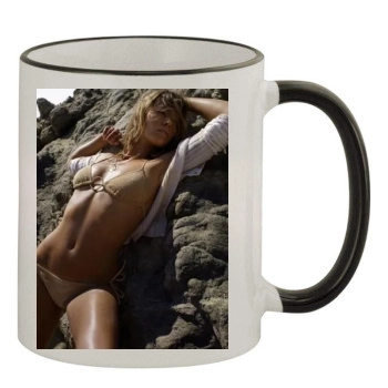 Jessica Biel 11oz Colored Rim & Handle Mug