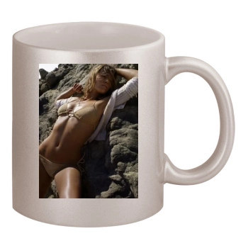 Jessica Biel 11oz Metallic Silver Mug