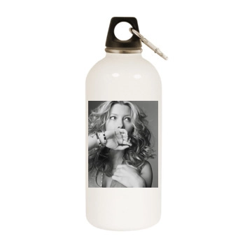 Jessica Biel White Water Bottle With Carabiner