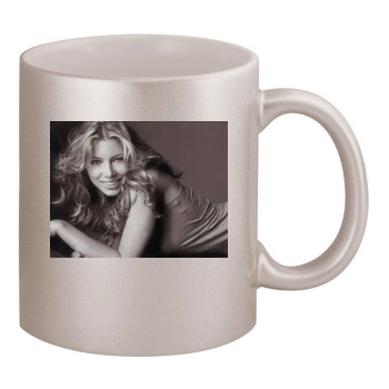 Jessica Biel 11oz Metallic Silver Mug