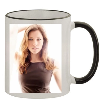 Jessica Biel 11oz Colored Rim & Handle Mug