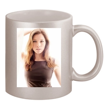 Jessica Biel 11oz Metallic Silver Mug