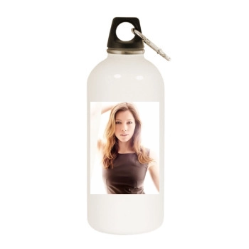 Jessica Biel White Water Bottle With Carabiner