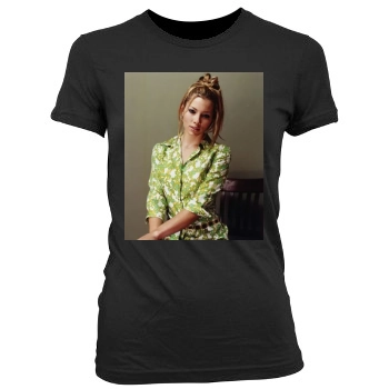 Jessica Biel Women's Junior Cut Crewneck T-Shirt