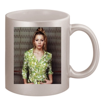 Jessica Biel 11oz Metallic Silver Mug