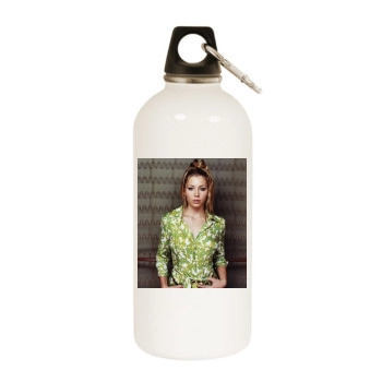 Jessica Biel White Water Bottle With Carabiner