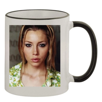 Jessica Biel 11oz Colored Rim & Handle Mug