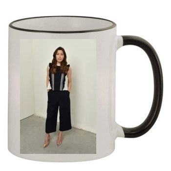 Jessica Biel 11oz Colored Rim & Handle Mug