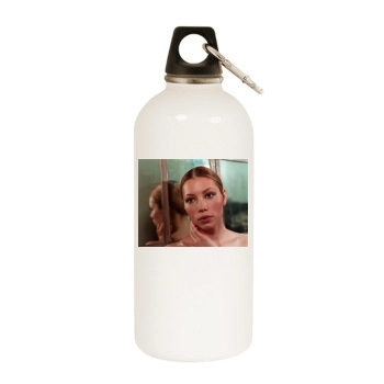 Jessica Biel White Water Bottle With Carabiner