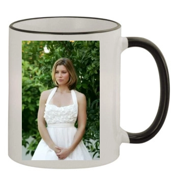 Jessica Biel 11oz Colored Rim & Handle Mug