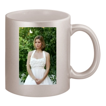 Jessica Biel 11oz Metallic Silver Mug