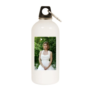 Jessica Biel White Water Bottle With Carabiner