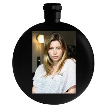 Jessica Biel Round Flask