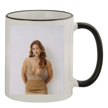 Jessica Biel 11oz Colored Rim & Handle Mug