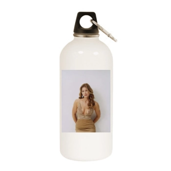 Jessica Biel White Water Bottle With Carabiner