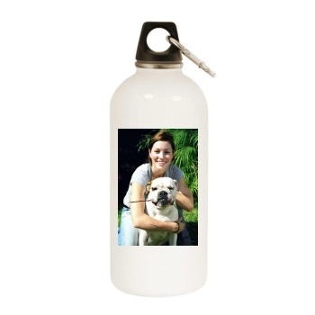 Jessica Biel White Water Bottle With Carabiner