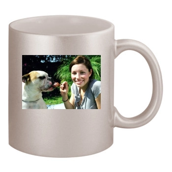 Jessica Biel 11oz Metallic Silver Mug