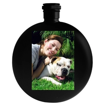 Jessica Biel Round Flask