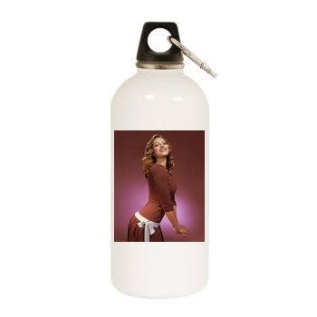 Jessica Biel White Water Bottle With Carabiner