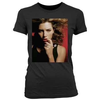 Jessica Biel Women's Junior Cut Crewneck T-Shirt