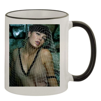 Jessica Biel 11oz Colored Rim & Handle Mug