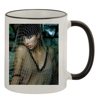 Jessica Biel 11oz Colored Rim & Handle Mug